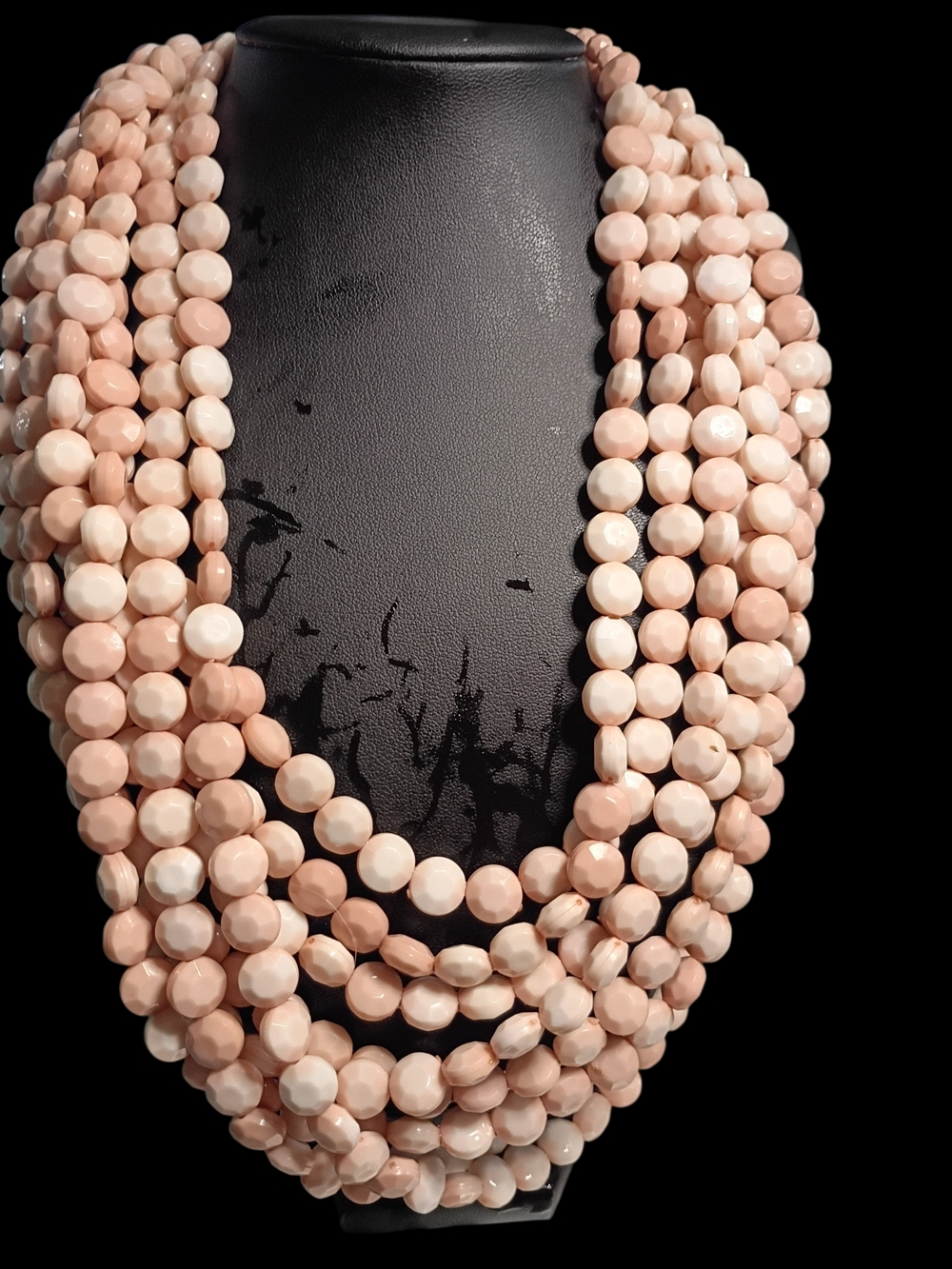 Lane Bryant Peach Multi-Strand Beaded Necklace